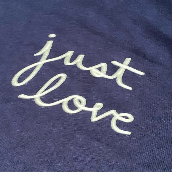 🛑 {SOLD} NWOT Sundry Just Love Navy Sweatshirt - Picture 3 of 7